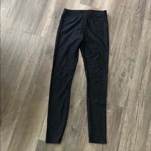 Black nylon leggings